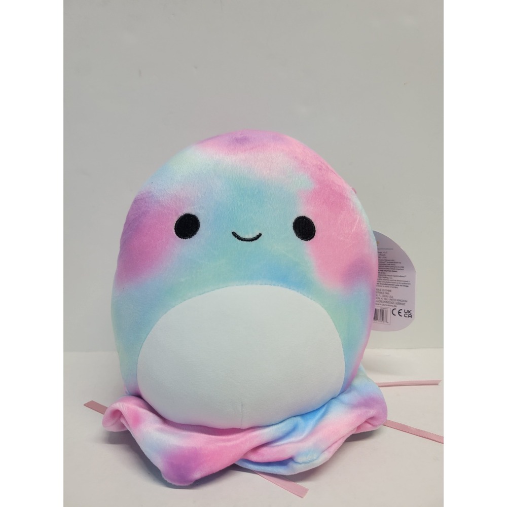 Squishmallows 8 Inch Krisa the Jellyfish Tie Dye Pink Blue S7 Plush NWT